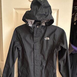 Girls M 8-10 North face rain jacket Resolve black Boys